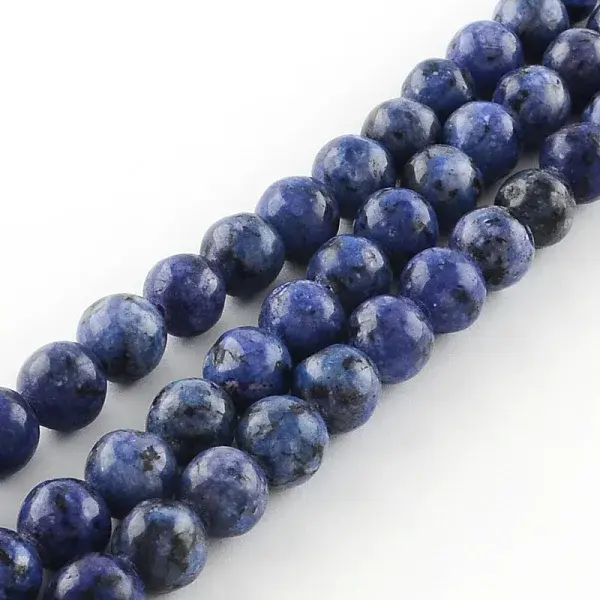 Dyed Natural Sesame Jasper Round Beads Strands