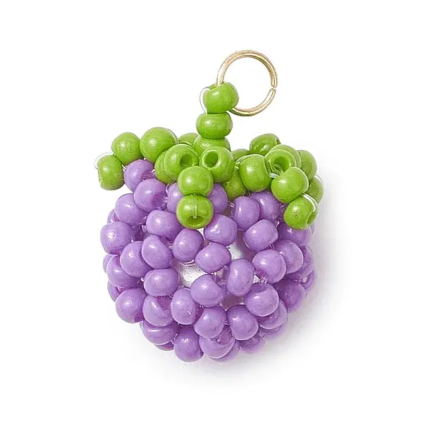 Glass Seed Beaded Tomato Pendants