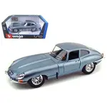 Bburago 1:18 Jaguar E Coupe Metalic Silver Blue