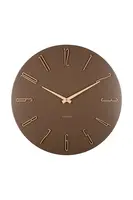 Nástěnné hodiny Karlsson Esmerado 40 cm hnědá barva