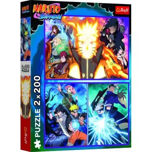 Trefl Puzzle 2x200 Ninja z vesnice Skrytá Listová / Naruto