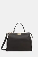 Kožená kabelka Answear.LAB hnědá barva