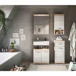 MID.YOU KOUPELNA Sonoma dub, vysoce lesklá bílá