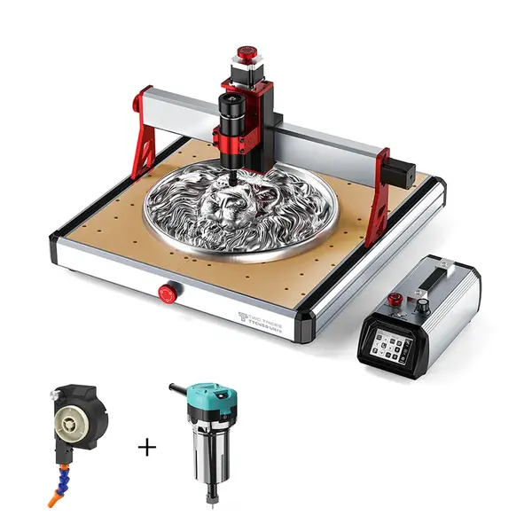 TWO TREES TTC450 Ultra CNC Router Machine + Air Cooling Kit + Wood Trimmer Router