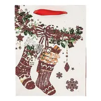 Darčeková taška 40x30x12 cm trblietky mix 39711