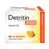 Detritin Vitamin D3 2000 IU 90+30 měkkých tobolek