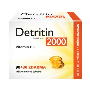 Detritin Vitamin D3 2000 IU 90+30 měkkých tobolek