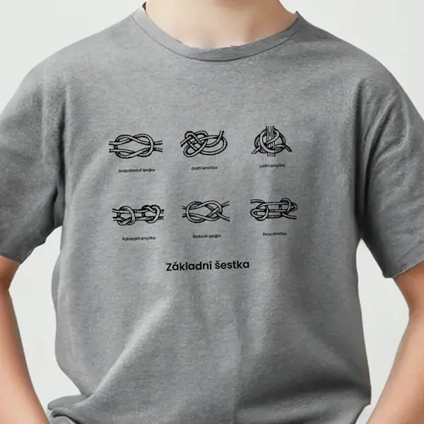 Dětské tričko Základní šestka uzlů, 8 let (128cm)