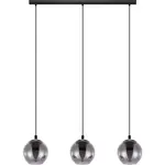 EGLO Závesné svietidlo Ariscani čierne transparentné