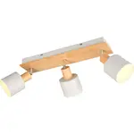 Trio Stropné 3bodové svietidlo Shanti, teplá sivá, 45,5 x 19,5 x 17,5 cm