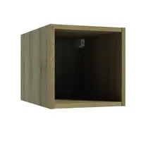 Otevřená koupelnová skříňka Kubik 30 hluboký lanýžový buk