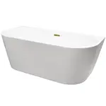 Voľne stojaca vaňa nástenná Vica New 160/80 + sifón klik-klak čistený z hora s prepadom štrbinovým slim čierny