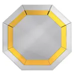 Zrcadlo stříbrno-zlato 95x95