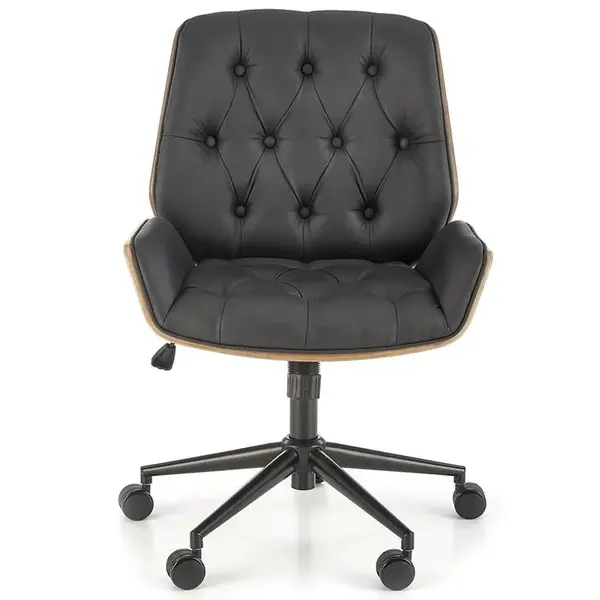 Otáčecí křeslo Gavin ořech/černá