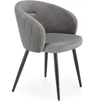 Stolička K430 Velvet/Kov Šedá
