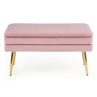 Taburetka Velva ružová/zlatá