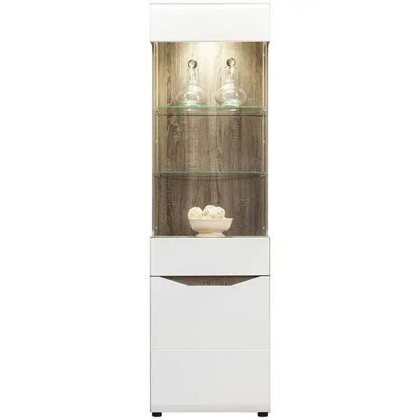 Vitrína Lionel Li06 Dub S./ Biela