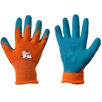 Detské záhradné rukavice oranžové latex, veľ. 4