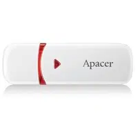 Apacer USB flash disk, USB 2.0, 64GB, AH333, bílý, AP64GAH333W-1, USB A, s krytkou
