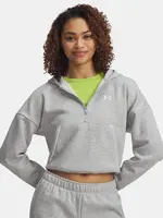 Dámská mikina Under Armour Rival Flc Piped HZ Hoodie-GRY - Dámské