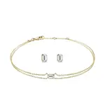 Sada šperkov s emerald diamantmi v žltom zlate KLENOTA