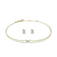 Sada šperkov s emerald diamantmi v žltom zlate KLENOTA