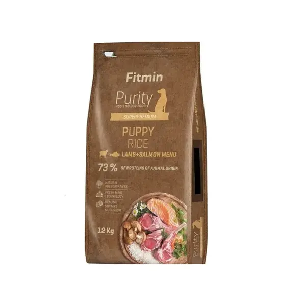 Fitmin Dog Purity Rice Puppy Lamb & Salmon 12 kg | Granule pro psy