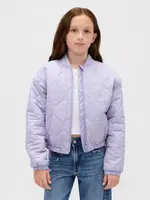 GAP Dětská prošívaná nepromokavá bunda PrimaLoft® - Holky
