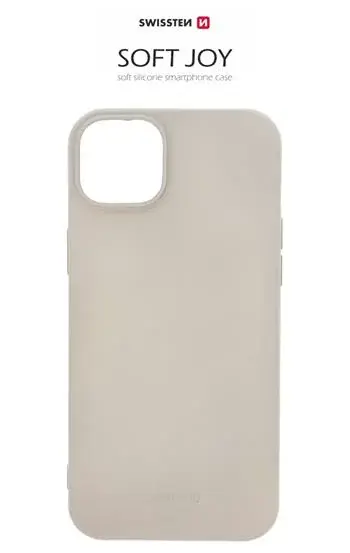 Zadní kryt Swissten Soft Joy pro Apple iPhone 15 Pro, kamenně šedá