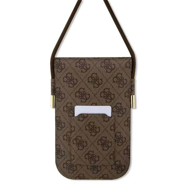 Taška Guess PU 4G Metal Logo Script Phone Bag, brown