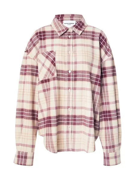 Tatiana Zidekova Košeľa  krémová / burgundská