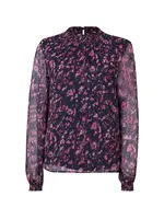 VILA Blúzka 'VIFALIA'  svetlofialová / čierna