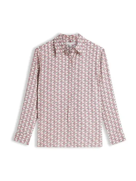 TOMMY HILFIGER Blúzka  tmavomodrá / červená / biela