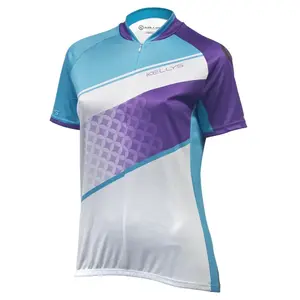 Dámský cyklistický dres Kellys Jody 016 - krátký rukáv Violet-Azure S