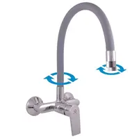 RAV SLEZÁK Colorado drezová batéria so silikónovým ramienkom 150 mm sivá / chróm co102.5/11 CO102.511