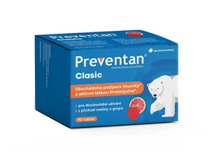 Preventan Clasic s příchutí maliny a grepu 90 tablet