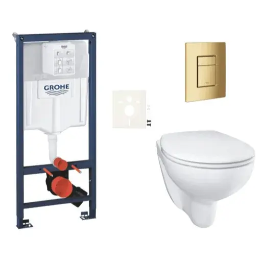 Závesný wc set do ľahkých stien / predstenová montáž GROHE Bau Ceramic SIKOGRSBAUSCGL0