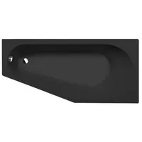 Polysan TIGRA R asymetrická vaňa 80x170 cm akrylát pravá čierna 90611BM
