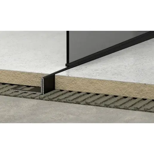 Lišta ľavá Havos čierna, nerez komaxit, dĺžka 100 cm, výška hrany 12,5 mm, SPNRZK12100LC