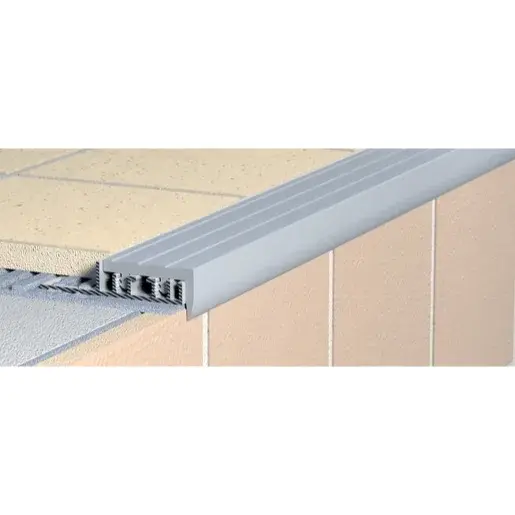 Lišta schodová "hranatá" Havos, hliník, dĺžka 250 cm, výška hrany 9 mm, ALSCG250C