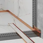 Spádový profil Eviso bronze lesk, nerez PVD, dĺžka 130 cm, výška hrany 30 mm, LCBR0101