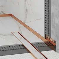 Spádový profil Eviso bronze lesk, nerez PVD, dĺžka 130 cm, výška hrany 30 mm, LCBR0101