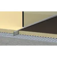 Lišta ľavá Havos kartáčovaný, nerez, dĺžka 100 cm, výška hrany 10 mm, SPNRZK10100L