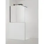 Sprchová zástěna SAT Walk-in 120x100 cm na nižšiu priečku čierna SATBWIS120PRC