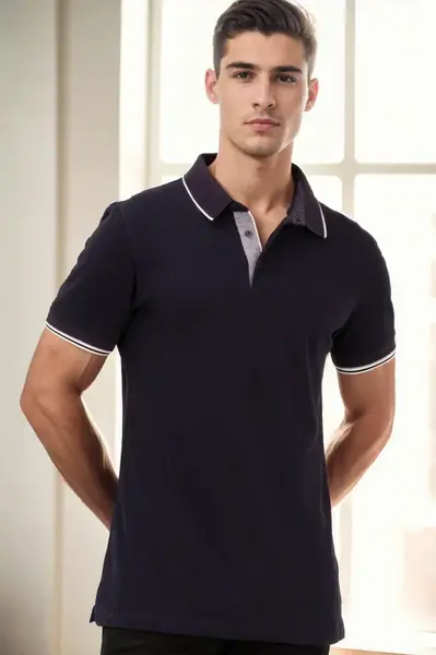 T9579 DEWBERRY MEN'S T-SHIRT-NAVY BLUE