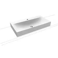 Kaldewei Silenio umývadlo na dosku 3043 90x46 cm alpská biela otvor pre batériu, bez prepadu 904206303001