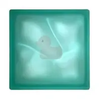 Luxfera Glassblocks turquoise 19x19x8 cm mat 1908WTURQUOISE2S