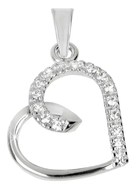 Soliter Zlatý prívesok srdca s kryštálmi 249 001 00451 07