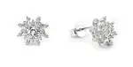 Beneto Slušivé strieborné náušnice Vločka AGUP2749