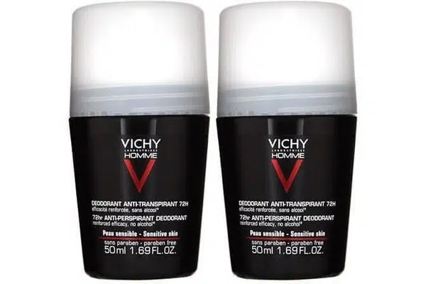 Vichy Súprava guličkových dezodorantov pre citlivú pokožku Homme 72H (Dezodorant Anti-Transpirant) 2 x 50 ml